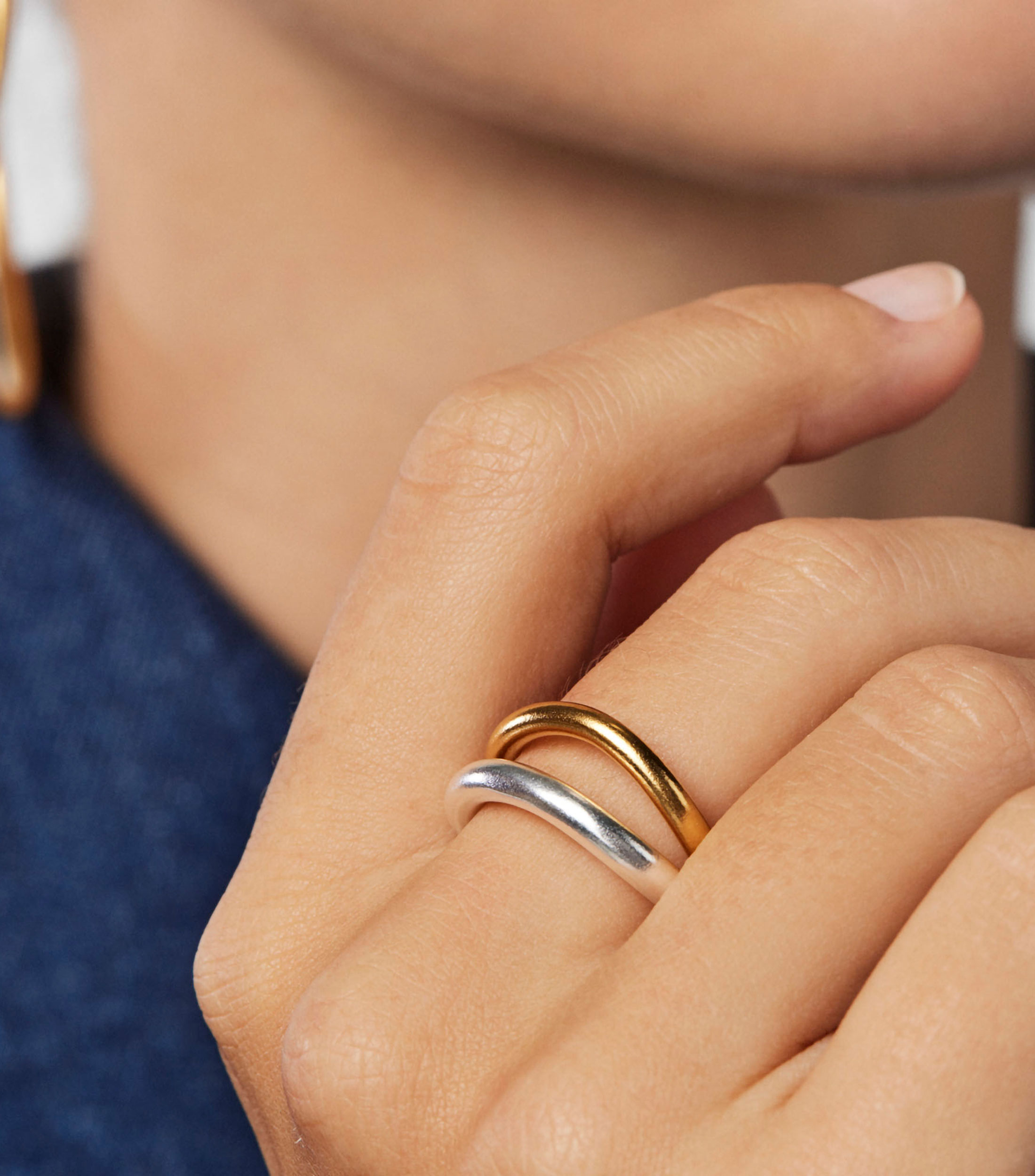 Set 2 anillos Hav bicolor Mujer